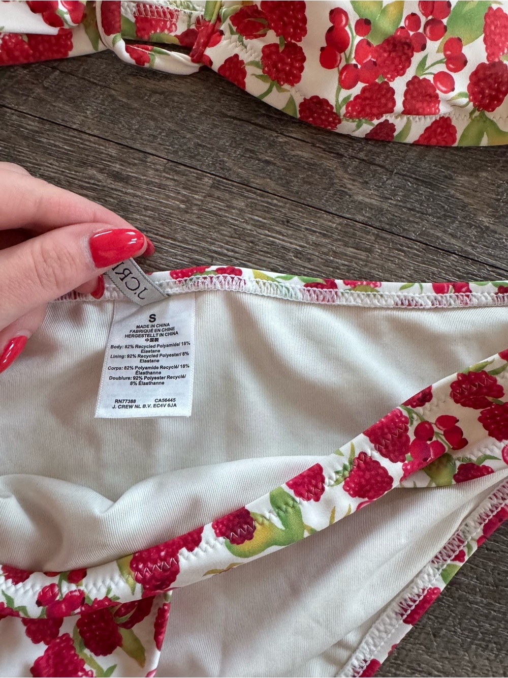 J Crew Raspberry Printed Bikini Set - Picture 5 of 8